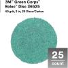 image3M Green Corps Roloc Disc 36525 40 Grit 2 in Pack of 25 Heavy Duty Quick Change Discs for Grinding Coating Removal Fast Cutting