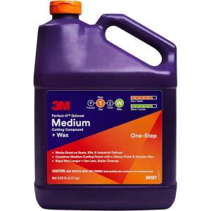 image3M PerfectIt Gelcoat Medium Cutting Compound  Wax 36106 1 Quart OneStep Process P1500 and Finer Scratches Fiberglass Oxidation Remover for Boats and RVs128 Fl Oz Pack of 1