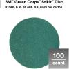 image3M Green Corps Stikit Sheet 02230 234 in x 16 12 in 80 Grade Pack of 100 Production Sheets for Coating Removal Metal Surfaces Auto SandingDisc