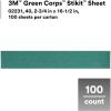 image3M Green Corps Stikit Sheet 02230 234 in x 16 12 in 80 Grade Pack of 100 Production Sheets for Coating Removal Metal Surfaces Auto SandingSheet
