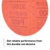 image3M Hookit Red Abrasive Sanding Discs 01219 No Hole 6 in 320 Grade Pack of 50 Discs for Auto Sanding Primer Sanding ECoat Sanding