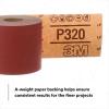 image3M Stikit Red Abrasive Sheet Roll 01682 No Hole 234 in x 25 yd 320 Grade Automotive Sanding Roll Sandpaper for Coating Removal Body Repair Auto Sanding