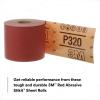 image3M Stikit Red Abrasive Sheet Roll 01682 No Hole 234 in x 25 yd 320 Grade Automotive Sanding Roll Sandpaper for Coating Removal Body Repair Auto Sanding