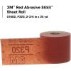 image3M Stikit Red Abrasive Sheet Roll 01682 No Hole 234 in x 25 yd 320 Grade Automotive Sanding Roll Sandpaper for Coating Removal Body Repair Auto Sanding