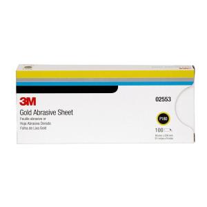 image3M Gold Abrasive Sheet 02548 P100 grade 9 in x 11 in 50 sheets per pack 5 packs per case9in x 23in