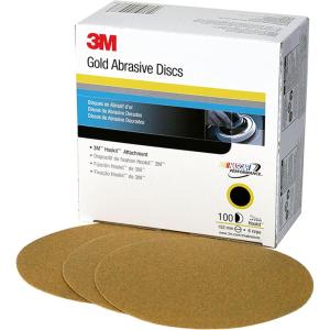 image3M Hookit Gold Disc 236U 00983 6 in P80 Grade 100 Discs Hook and Loop Rough Feather Edge for Automotive6