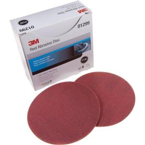 image3M Hookit Red Abrasive Disc 01677 8 in 80 Grit No Hole Pack of 25 for Auto Sanding Primer Sanding ECoat SandingGrade P150