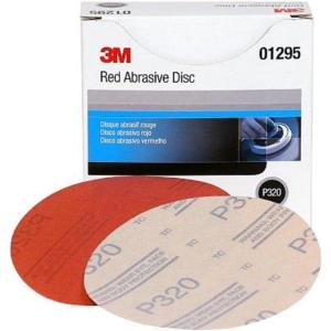 image3M Hookit Red Abrasive Disc 01677 8 in 80 Grit No Hole Pack of 25 for Auto Sanding Primer Sanding ECoat SandingGrade P320