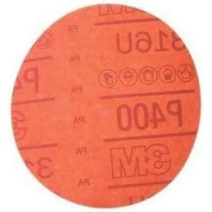 image3M Hookit Red Abrasive Disc 01677 8 in 80 Grit No Hole Pack of 25 for Auto Sanding Primer Sanding ECoat SandingGrade P400
