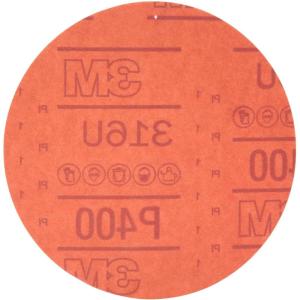 image3M Hookit Red Abrasive Sanding Discs 01219 No Hole 6 in 320 Grade Pack of 50 Discs for Auto Sanding Primer Sanding ECoat Sanding