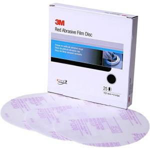 image3M Hookit Red Finishing Film Abrasive Disc 01184 6 in P1500 Pack of 25 Disc for Auto SandingP1500