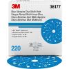 imageHookit 3M Hookit Blue Abrasive Disc 321U Multihole 36177 6 in 220 50 discs per carton