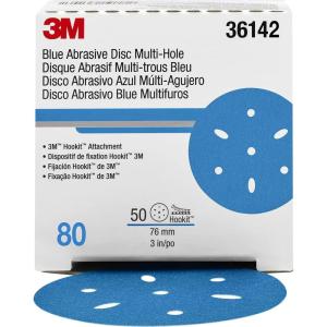 image3M Stikit Blue Abrasive Disc Roll 36202 No Hole 6 in 80 Grade Pack of 50 Automotive Sanding Discs for Coating Removal Body Repair Auto Sanding Primer SandingMultiHole Disc