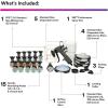 image3M Performance Spray Gun Starter Kit 26778 Includes PPS 20 Paint Spray Cup System 15 Replaceable Gravity HVLP Atomizing Heads Air Control Valve