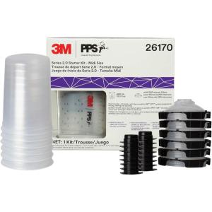 image3M PPS 20 Paint Spray Gun System Starter Kit with Cup Lids and Liners26172 22 OZ 200micron Filter Use for Cars Home ampamp more1 Paint Cup6 Disposable Lids and Liners16 Sealing Plugs Gray135 oz Midi