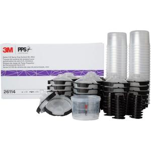 image3M PPS 20 Spray Gun Cup Lids and Liners Kit 26028 Micro 3 Ounces 200Micron Filter Use for Cars Furniture House and More 1 Mini Paint Cup 50 Micro Liners 50 Lids 32 Sealing Plugs6 oz Mini