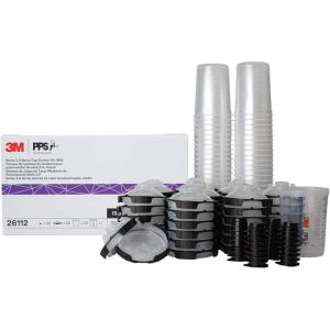 image3M PPS 20 Spray Gun Cup Lids and Liners Kit 26028 Micro 3 Ounces 200Micron Filter Use for Cars Furniture House and More 1 Mini Paint Cup 50 Micro Liners 50 Lids 32 Sealing Plugs135 oz Midi