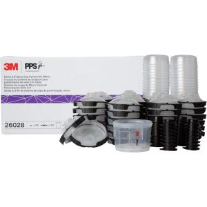 image3M PPS 20 Spray Gun Cup Lids and Liners Kit 26028 Micro 3 Ounces 200Micron Filter Use for Cars Furniture House and More 1 Mini Paint Cup 50 Micro Liners 50 Lids 32 Sealing Plugs3 oz Micro