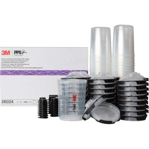 image3M PPS 20 Spray Gun Cup Lids and Liners Kit 26028 Micro 3 Ounces 200Micron Filter Use for Cars Furniture House and More 1 Mini Paint Cup 50 Micro Liners 50 Lids 32 Sealing Plugs28 oz Large