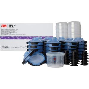image3M PPS 20 Spray Gun Cup Lids and Liners Kit 26301 Standard 22 Ounces 125Micron Filter Use for Cars Furniture House and More 1 Paint Cup 50 Disposable Lids and Liners 32 Sealing Plugs3 oz Micro