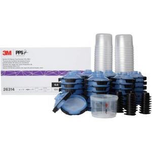 image3M PPS 20 Spray Gun Cup Lids and Liners Kit 26301 Standard 22 Ounces 125Micron Filter Use for Cars Furniture House and More 1 Paint Cup 50 Disposable Lids and Liners 32 Sealing Plugs6 oz Mini
