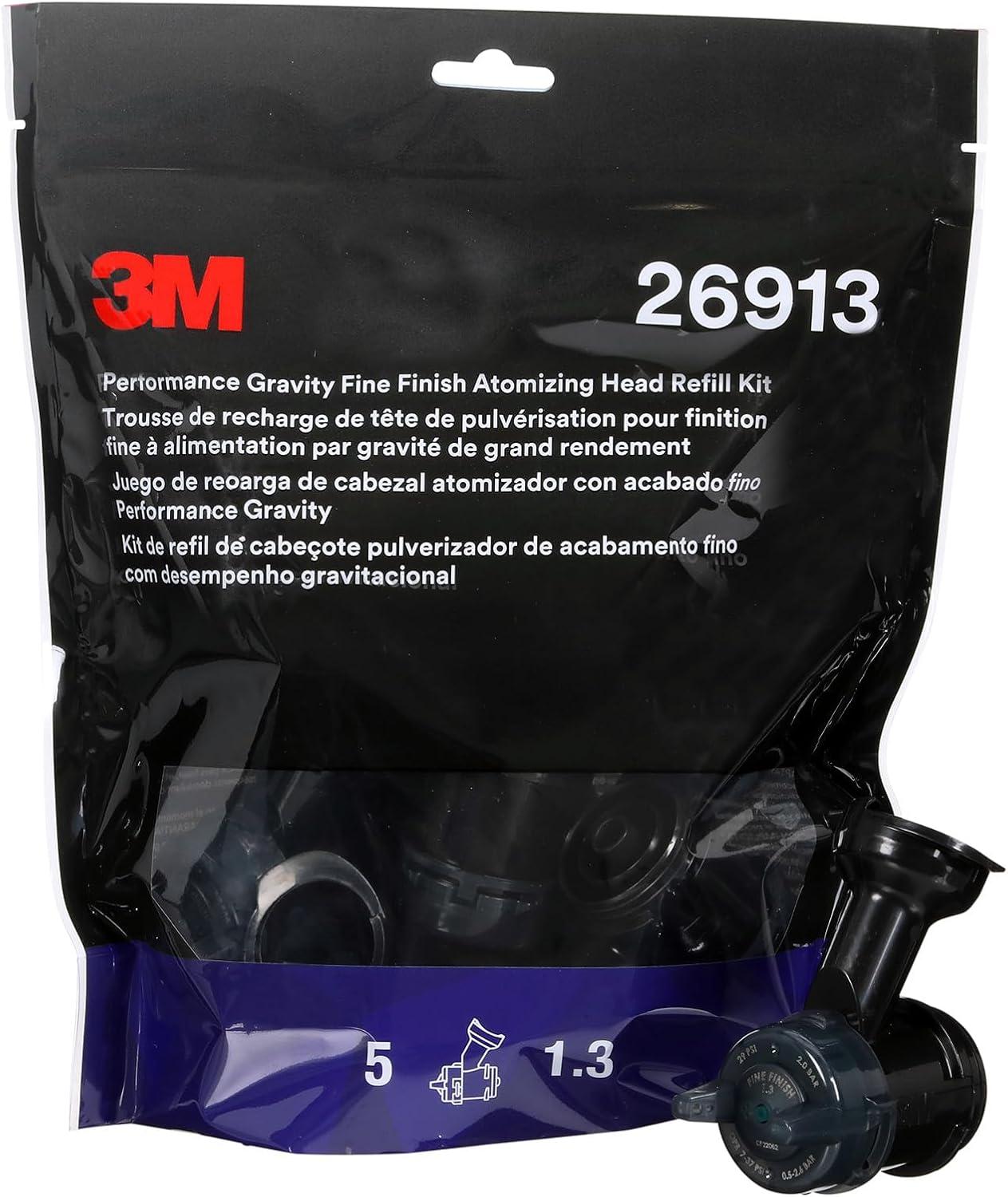 image3M Performance Gravity HVLP Atomizing Head Refill Kit 26714 Size 14 Orange for use Performance Spray Gun PPS 20 Paint Cups 5 PackFeed Type Fine Finish
