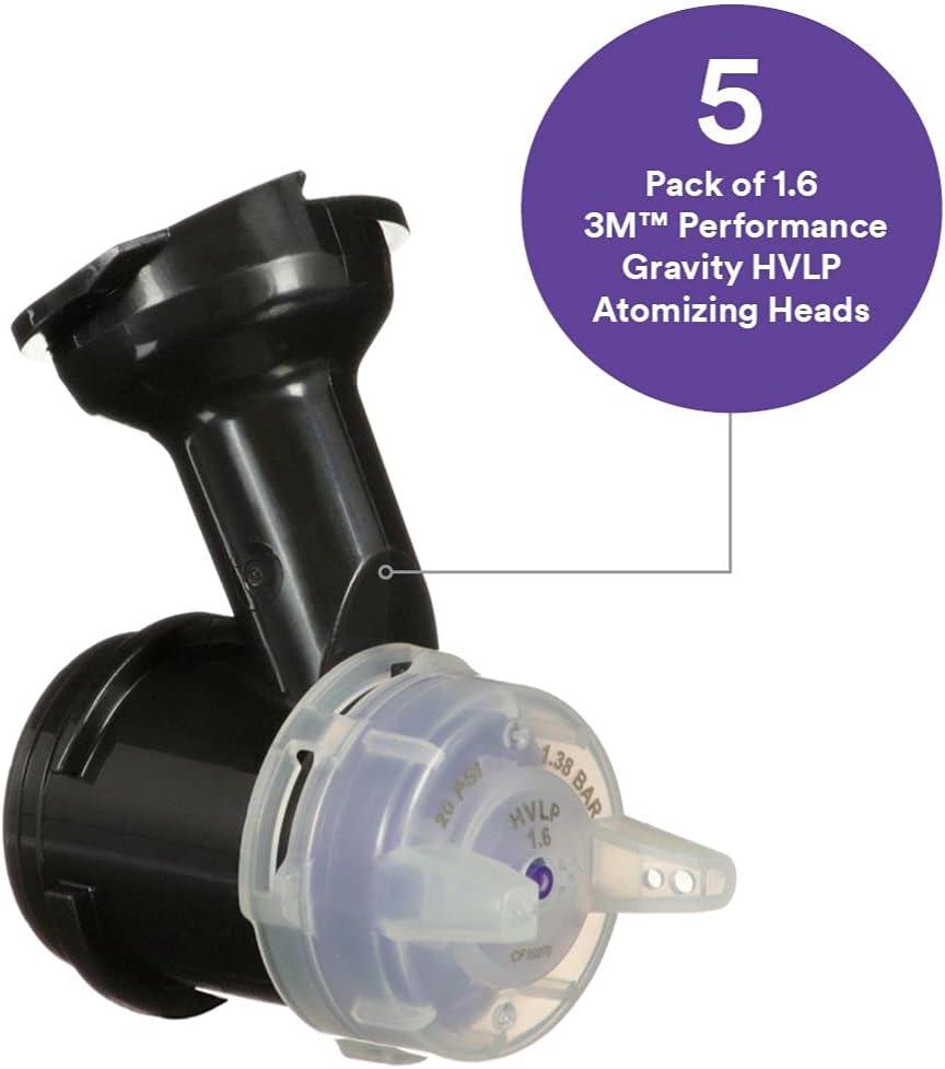 image3M Performance Gravity HVLP Atomizing Head Refill Kit 26714 Size 14 Orange for use Performance Spray Gun PPS 20 Paint Cups 5 PackFeed Type Gravity