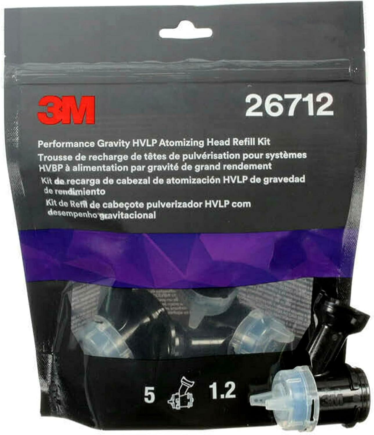 image3M Performance Gravity HVLP Atomizing Head Refill Kit 26714 Size 14 Orange for use Performance Spray Gun PPS 20 Paint Cups 5 PackFeed Type Gravity