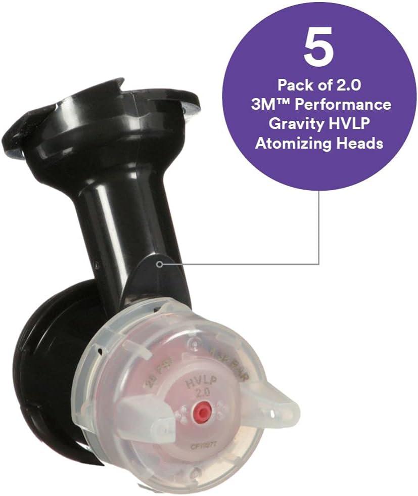 image3M Performance Gravity HVLP Atomizing Head Refill Kit 26714 Size 14 Orange for use Performance Spray Gun PPS 20 Paint Cups 5 PackFeed Type Gravity