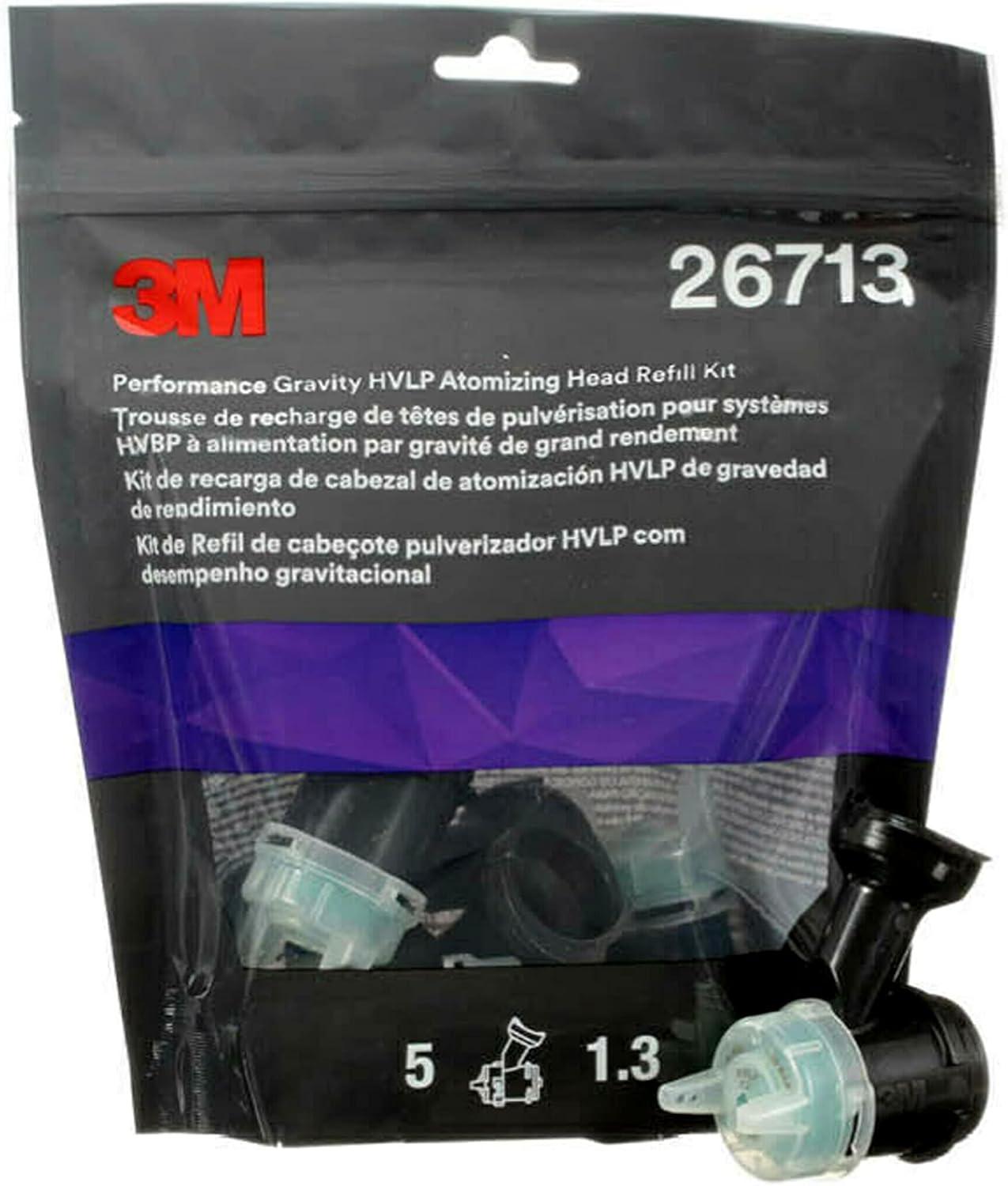 image3M Performance Gravity HVLP Atomizing Head Refill Kit 26714 Size 14 Orange for use Performance Spray Gun PPS 20 Paint Cups 5 PackFeed Type Gravity