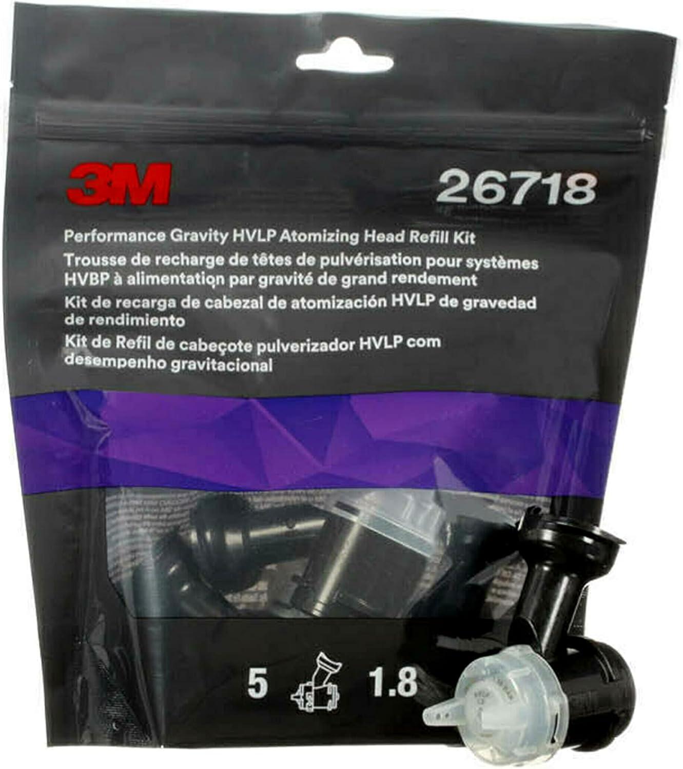 image3M Performance Gravity HVLP Atomizing Head Refill Kit 26714 Size 14 Orange for use Performance Spray Gun PPS 20 Paint Cups 5 PackFeed Type Gravity