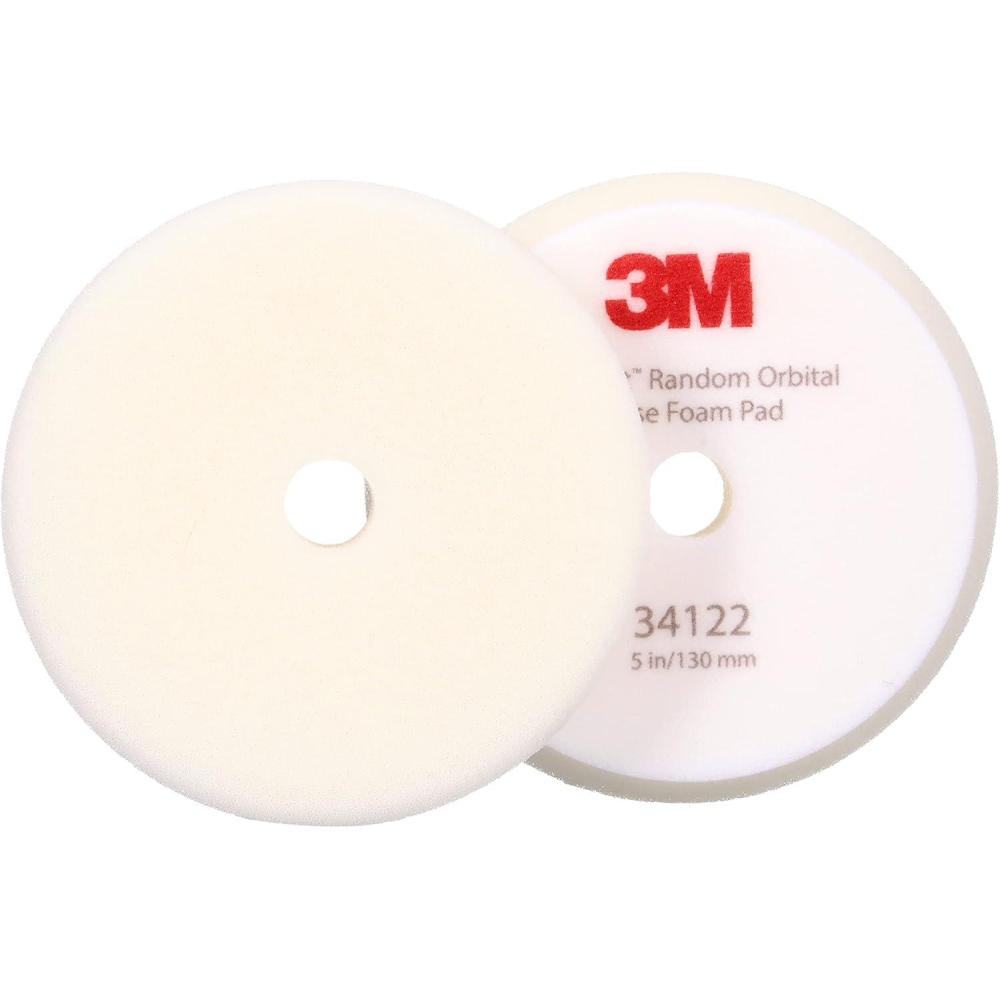 3M Perfect-It Random Orbital Wool Compounding Pad - 6 Inch/150mm White Polishing Pad For Automotive Paint