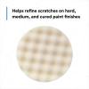 image3M Foam Compounding Pad 05723 Single Sided Flat Back Hook and Loop 8 in 2032 mm 2 PadsBagWhite