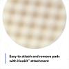 image3M Foam Compounding Pad 05723 Single Sided Flat Back Hook and Loop 8 in 2032 mm 2 PadsBagWhite