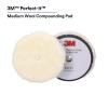 image3M PerfectIt Random Orbital Coarse Wool Compounding Pad 5quot130 mm White 34120 Orbital Pads for Automotive Compounding and Polishing5 130mm