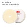 image3M PerfectIt Random Orbital Coarse Wool Compounding Pad 5quot130 mm White 34120 Orbital Pads for Automotive Compounding and Polishing5 130mm