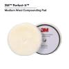 image3M PerfectIt Random Orbital Coarse Wool Compounding Pad 5quot130 mm White 34120 Orbital Pads for Automotive Compounding and Polishing6 150mm