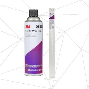 image3M Cavity Wax Plus Aerosol Spray 08852 18 fl oz SelfHealing NonHardening  3M Cavity Wax Plus Applicator Wand Kit 08851 360Degree Nozzles Corrosion Protection Collision Repair