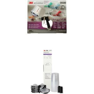 image3M Accuspray Paint Spray Gun System with PPS 20 26580 Standard 22 Ounces Use for Cars Furniture Cabinets and More  3M PPS 20 Paint Spray Gun System Refill Kit with Lids and Liners Standard