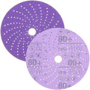 image3M Cubitron II Hookit Clean Sanding Abrasive Disc 31371 6 in 80 Grade Pack of 50 Discs Virtually DustFree High Performance Long Lasting MultiHole Pattern Feather Edging Stock Removal