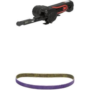 image3M File Belt Sander Mini 33573 13 in File Sander for Cutting and Grinding ampamp 3M Cubitron II File Belt 33439 60 Grit 38 in x 13 in Pack of 10 File Belts Resin Bonded Spot Weld Removal