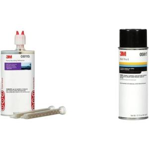 image3M Panel Bonding Adhesive 08115 OEM Recommended TwoPart Epoxy 200 ml675 fl oz Cartridge WeldThru Coating II 05917 Zinc Based Aerosol Coating Resists Weld Spatter 1275 oz Net Wt361 g
