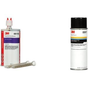 image3M Panel Bonding Adhesive 08116 OEM Recommended TwoPart Epoxy 200 ml675 fl oz Cartridge  3M WeldThru Coating II 05917 Zinc Based Aerosol Coating Resists Weld Spatter 1275 oz Net Wt361 g