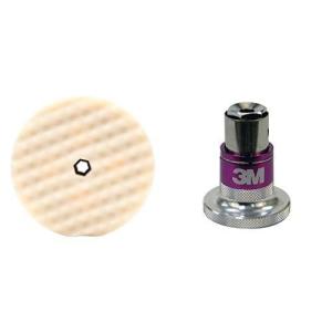 image3M PerfectIt Foam Compounding Pad 05706 8 in Hook ampamp Loop Grip DoubleSided PerfectIt Quick Connect Adaptor 05752 58 in for Automotive ProfessionalGrade Finish