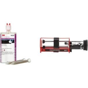 image3M Super Fast Plastic Repair 04247 TwoPart Epoxy Finishing Adhesive 200 mL675 fl oz Cartridge  3M Manual Cartridge Applicator 08571 Accurately Dispense Materials Steady Application 200 ml