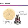 image3M PerfectIt Wool Compounding Pad 05753 9 in Fast Cutting Polishing Pad  3M PerfectIt Quick Connect Adaptor 05752 58 in for Automotives ProfessionalGrade Finish