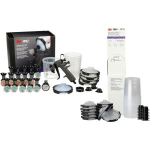image3M 20 Performance Spray Gun Starter Kit 26778  PPS Paint Spray Gun System Refill Kit with 12 Disposable Lids and Liners16 Sealing Plugs