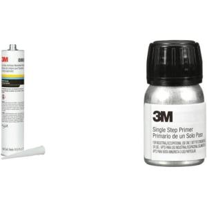 image3M Auto Glass Urethane Windshield Adhesive 08693 Medium Viscosity FastCuring 310 mL105 fl oz Cartridge Single Step Primer 08682 OnePart Urethane UV Resistant 30 mL101 fl oz