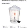 image3M PPS Series 20 Vented Spray Cup Kit Large 26164 Ready to Use Vented Cup Includes 321 fl oz Cup Lids with a 125 Micron Filter Built in for Easytouse for AutomotiveStandard