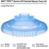 image3M PPS Series 20 Vented Spray Cup Lids 26265 for LargeStandard Size with 200 Micron Filters for Automotive Paint Cars Furniture House and MoreLargeStandard
